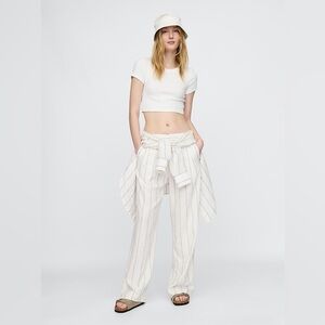 Gap 365 High Rise Linen-Blend Trousers
